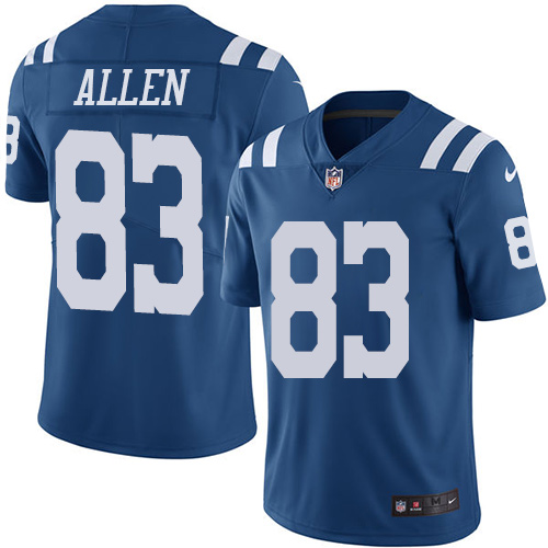 Men's Limited Dwayne Allen Nike Jersey Royal Blue - #83 Rush NFL Indianapolis Colts